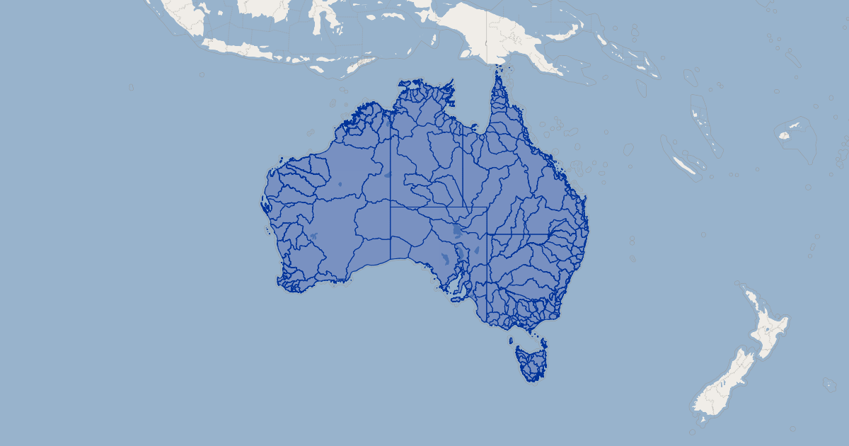 Australia's River Basins 1997 - Australia | GIS Map Data | Geoscience